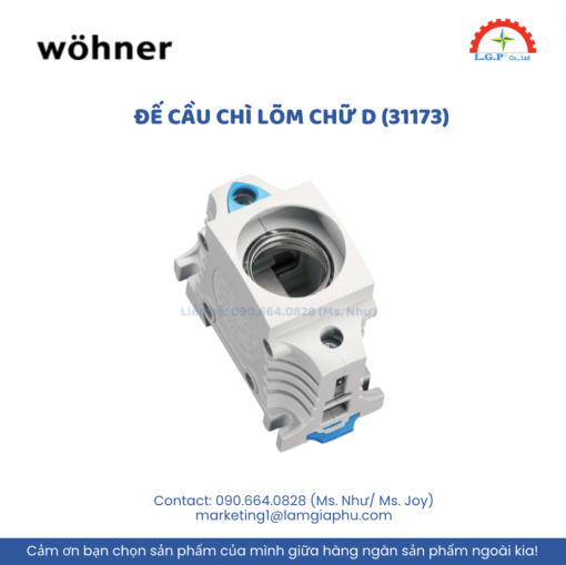 Đế cầu chì lõi chữ D 31173 wohner