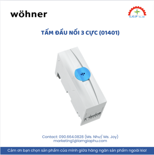 Wohner - 01401000 Tấm đầu nối 3 cực