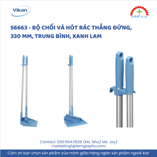 Bộ hốt rác Vikan 56663 330mm (xanh)