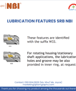 LUBRICATION FEATURES SRB NBI