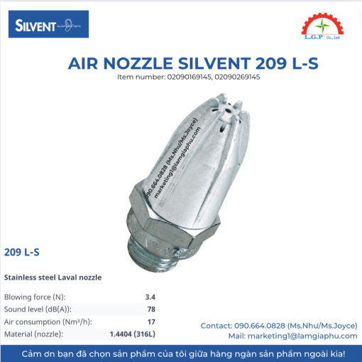 Air nozzle silvent 209 L-S