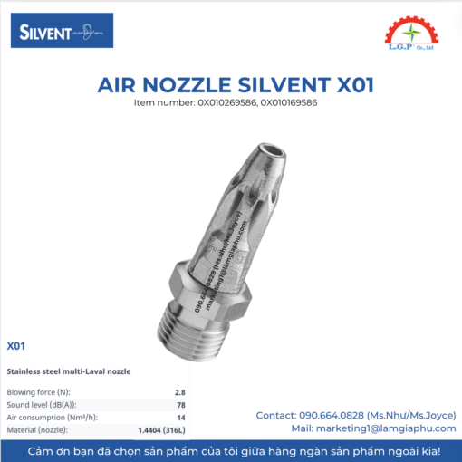 Air nozzle silvent X01