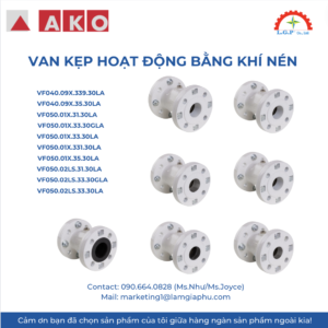 Van kẹp hoạt động bằng khí nén.