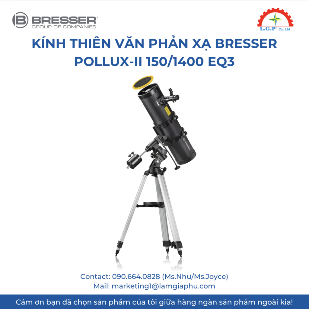 Kính thiên văn phản xạ BRESSER Pollux-II 150:1400 EQ3