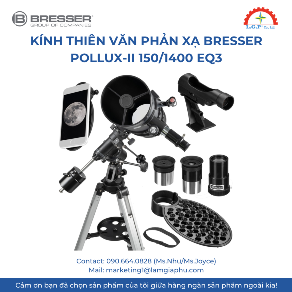 Kính thiên văn phản xạ BRESSER Pollux-II 150:1400 EQ3
