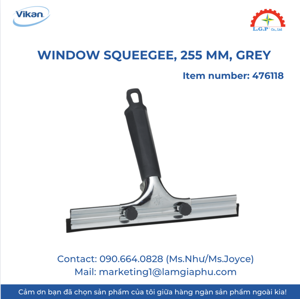 cây gạt kính Vikan 476118, 255mm, Grey