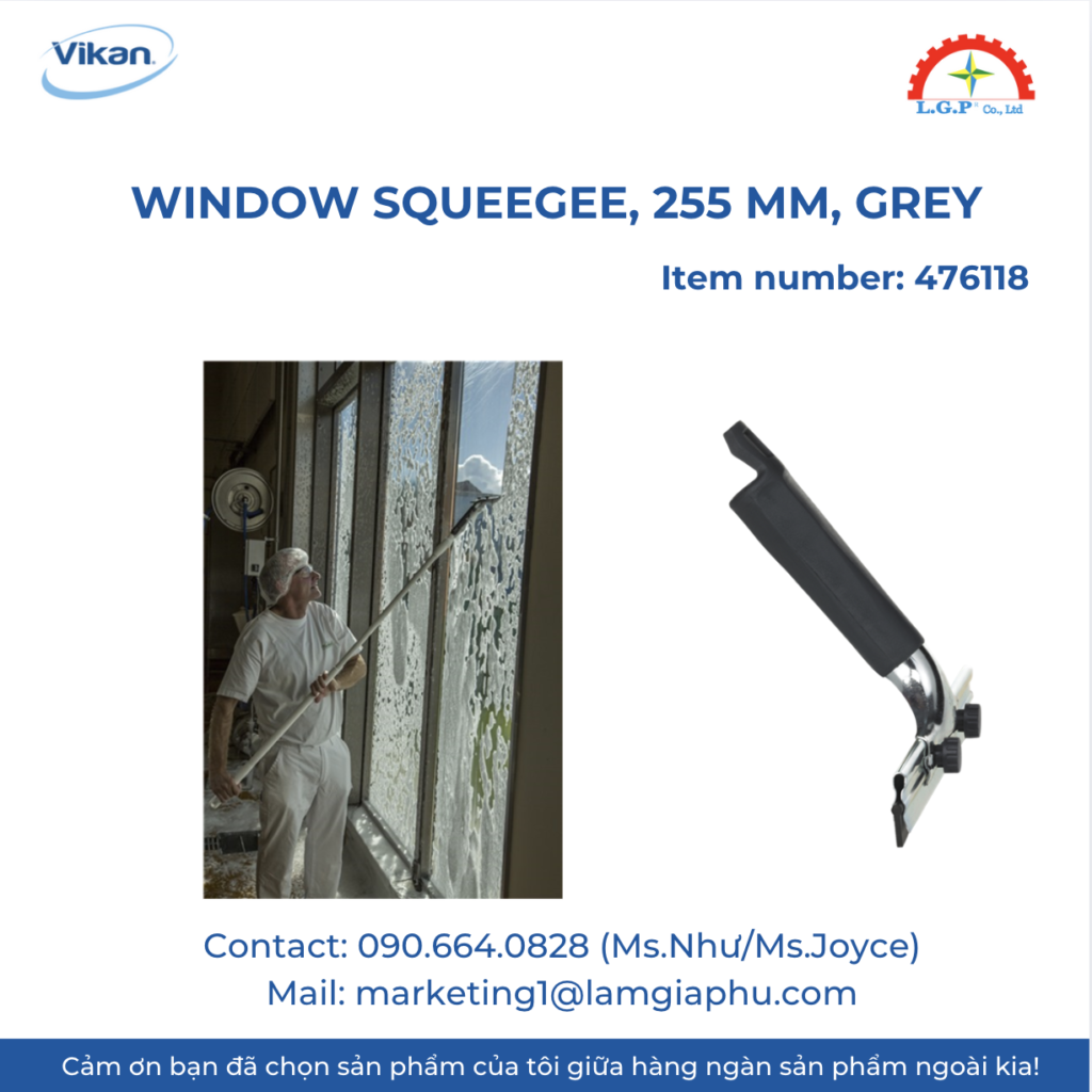 cây gạt kính Vikan 476118, 255mm, Grey