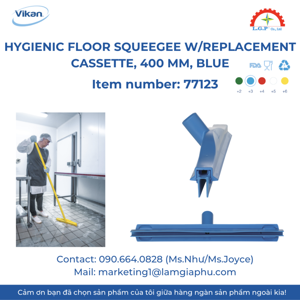 Gạt nước Vikan 77123, 400 mm, Blue.
