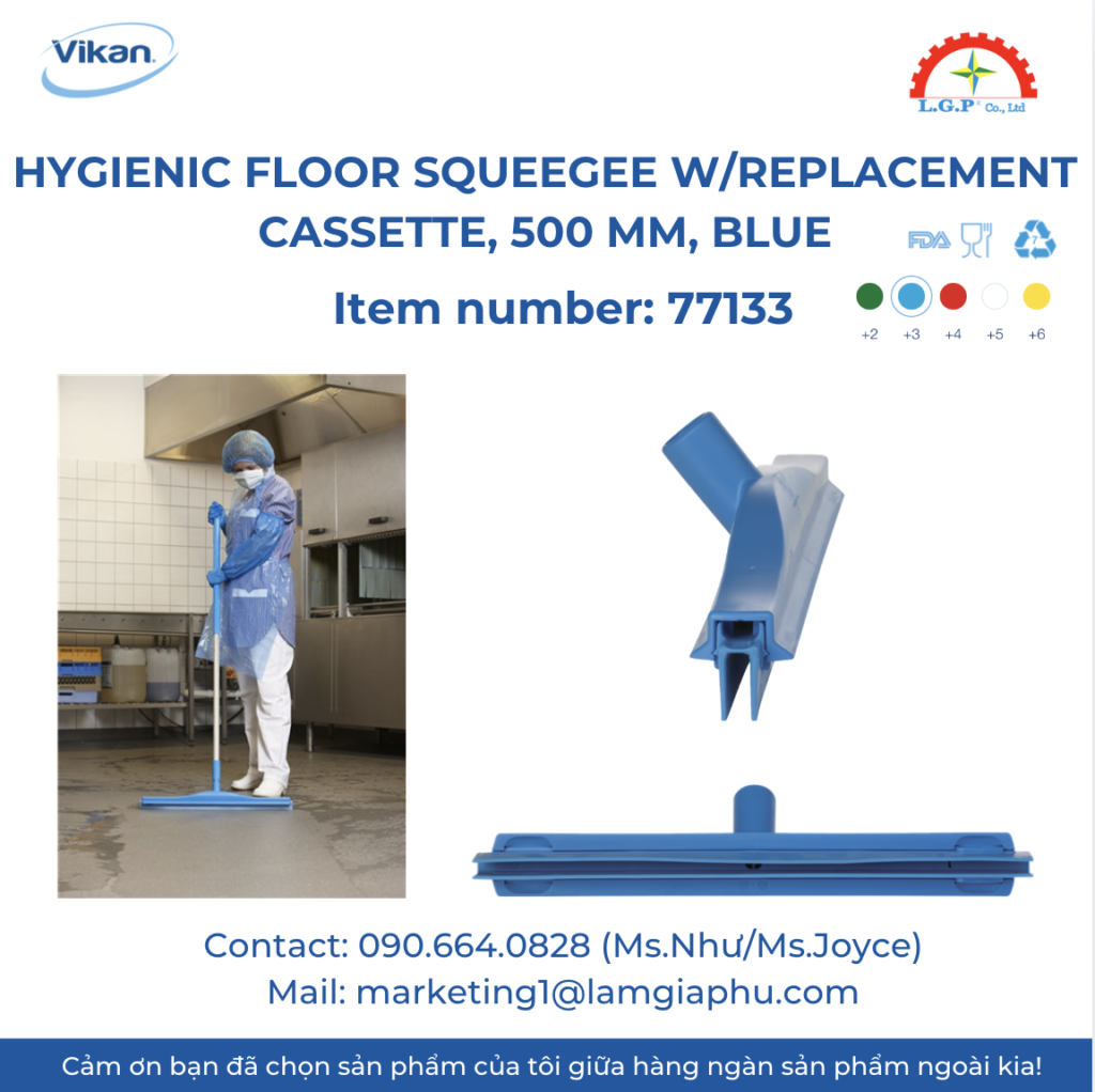 Gạt nước Vikan 77133, 500 mm, Blue.