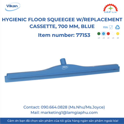 Gạt nước Vikan 77153, 700 mm, Blue