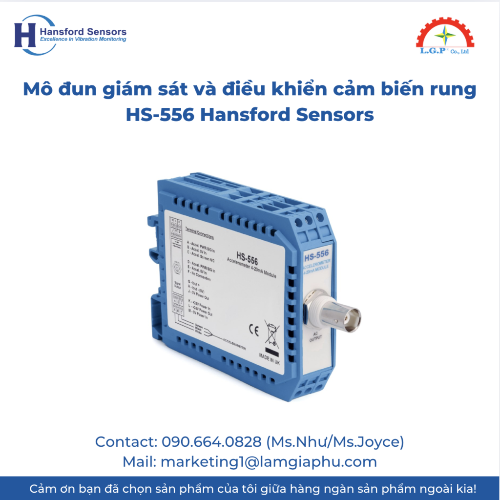 Mô đun giám sát và điều khiển cảm biến rung HS-556 Hansford Sensors
