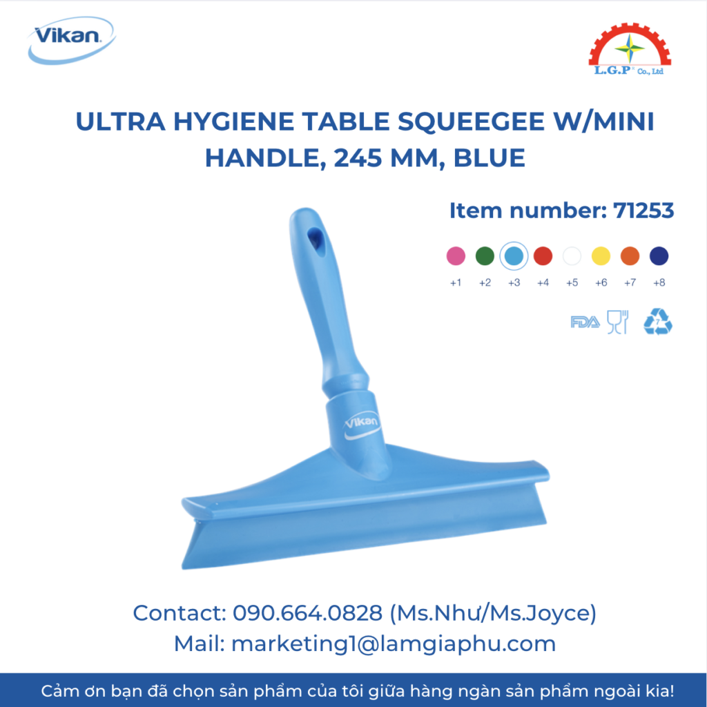 Bàn chải gạt nước Vikan 71253, 245 mm, Blue