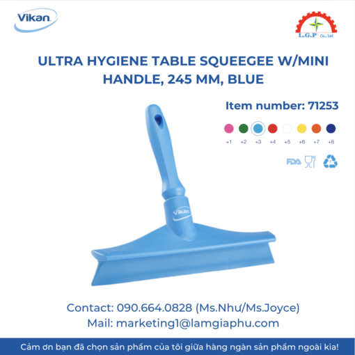 Bàn chải gạt nước Vikan 71253, 245 mm, Blue