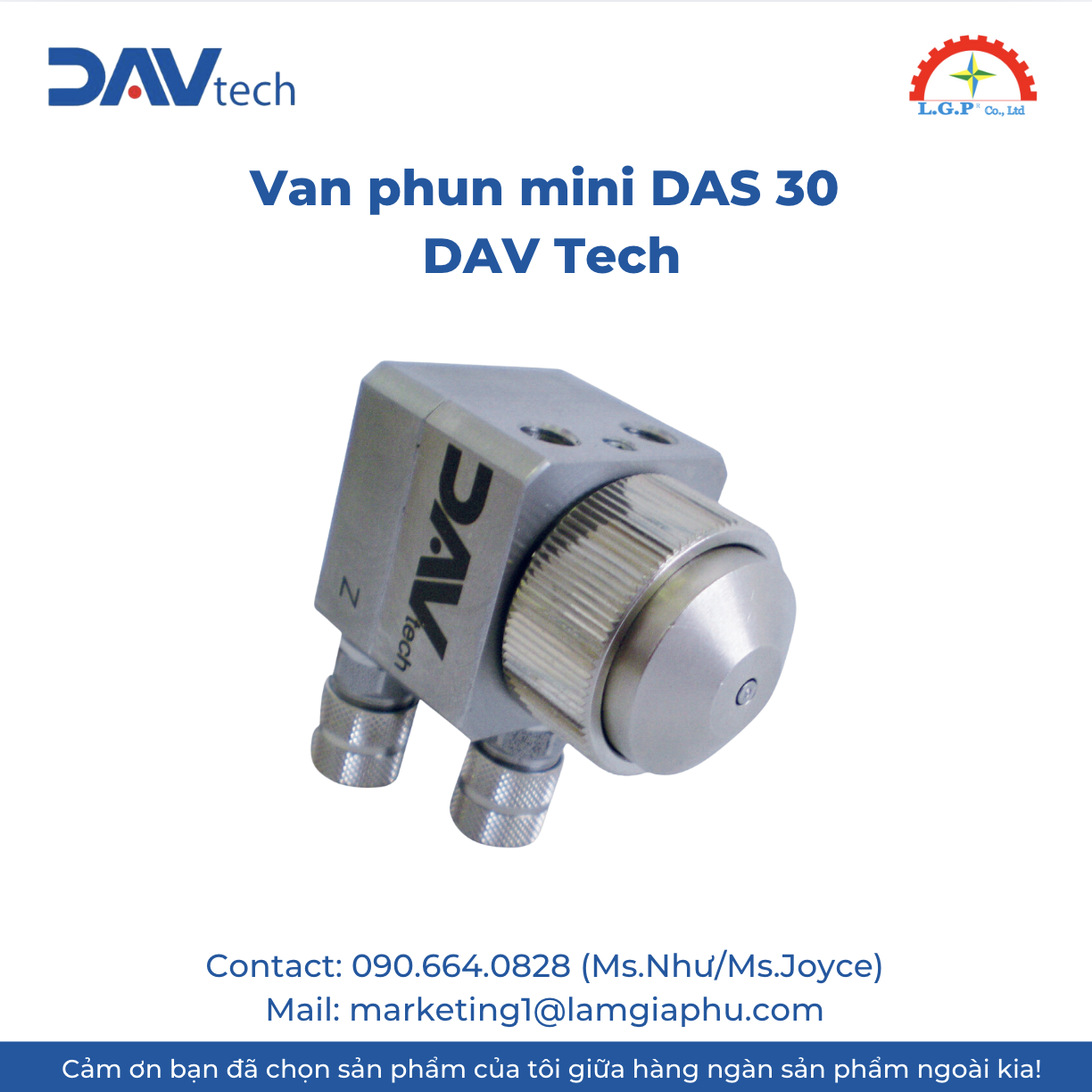 Van phun mini DAS 30 DAV Tech