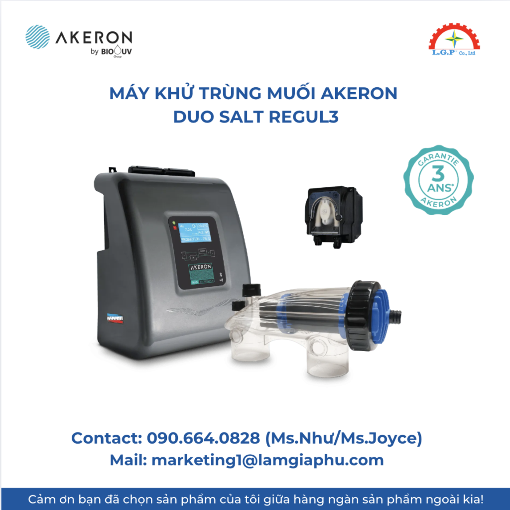 Máy khử trùng muối AKERON DUO SALT REGUL3