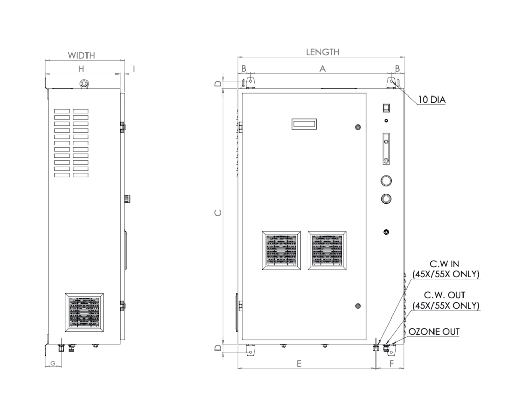 Sơ đồ kỹ thuật máy tạo Ozon Triogen TOGC