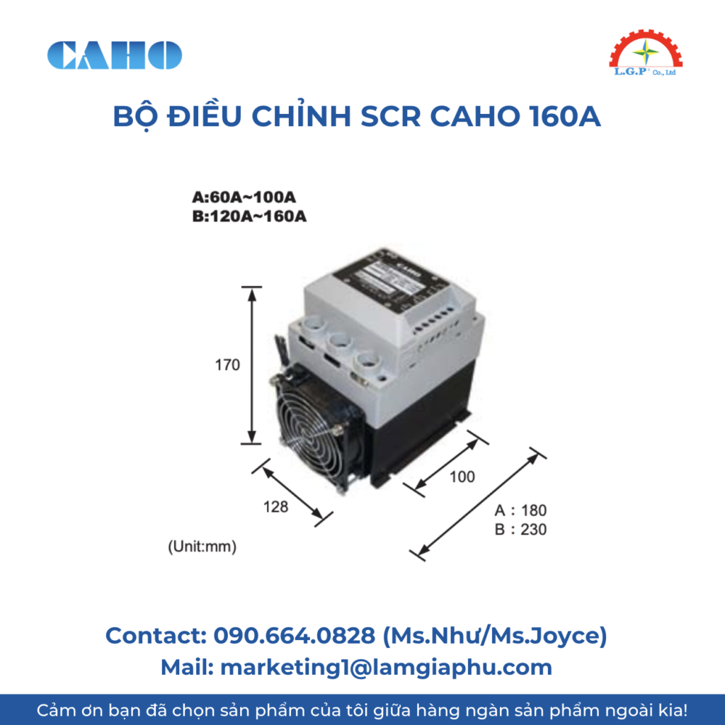 Bộ điều chỉnh SCR CAHO 160A