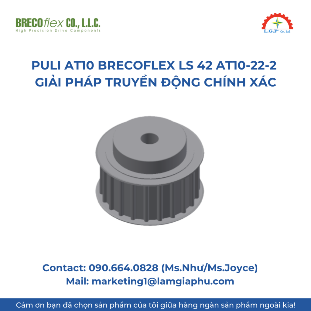 Bộ truyền động Puli AT10 Brecoflex LS 42 AT10-22-2