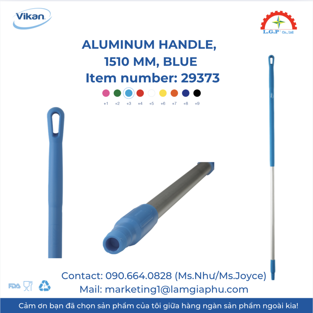 Cán chổi Vikan 29373, 1510 mm, Blue