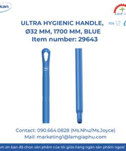 Cán chổi Vikan 29643, Ø32 mm, 1700 mm, Blue