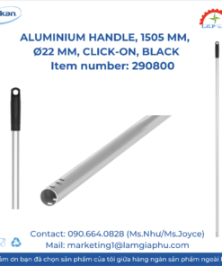 Cán nhôm Vikan 290800, 1505 mm, Ø22 mm, Click-on, Black