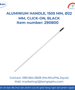 Vikan 290800 - Aluminium Handle, 1505 mm, Ø22 mm, Click-on, Black.
