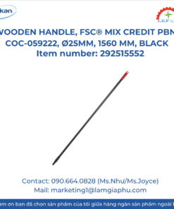 Vikan 292515552 - Wooden Handle, FSC® Mix Credit PBN-COC-059222, Ø25mm, 1560 mm, Black.