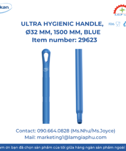 Vikan 29623 utra hygienic handle,Ø32 mm, 1500 mm, Blue