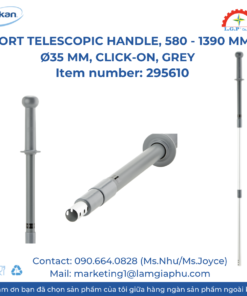 Cán chổi 295610, 580 - 1390 mm, Ø35 mm, Click-on, Grey