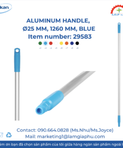 Cán nhôm Vikan 29583, Ø25 mm, 1260 mm, Blue