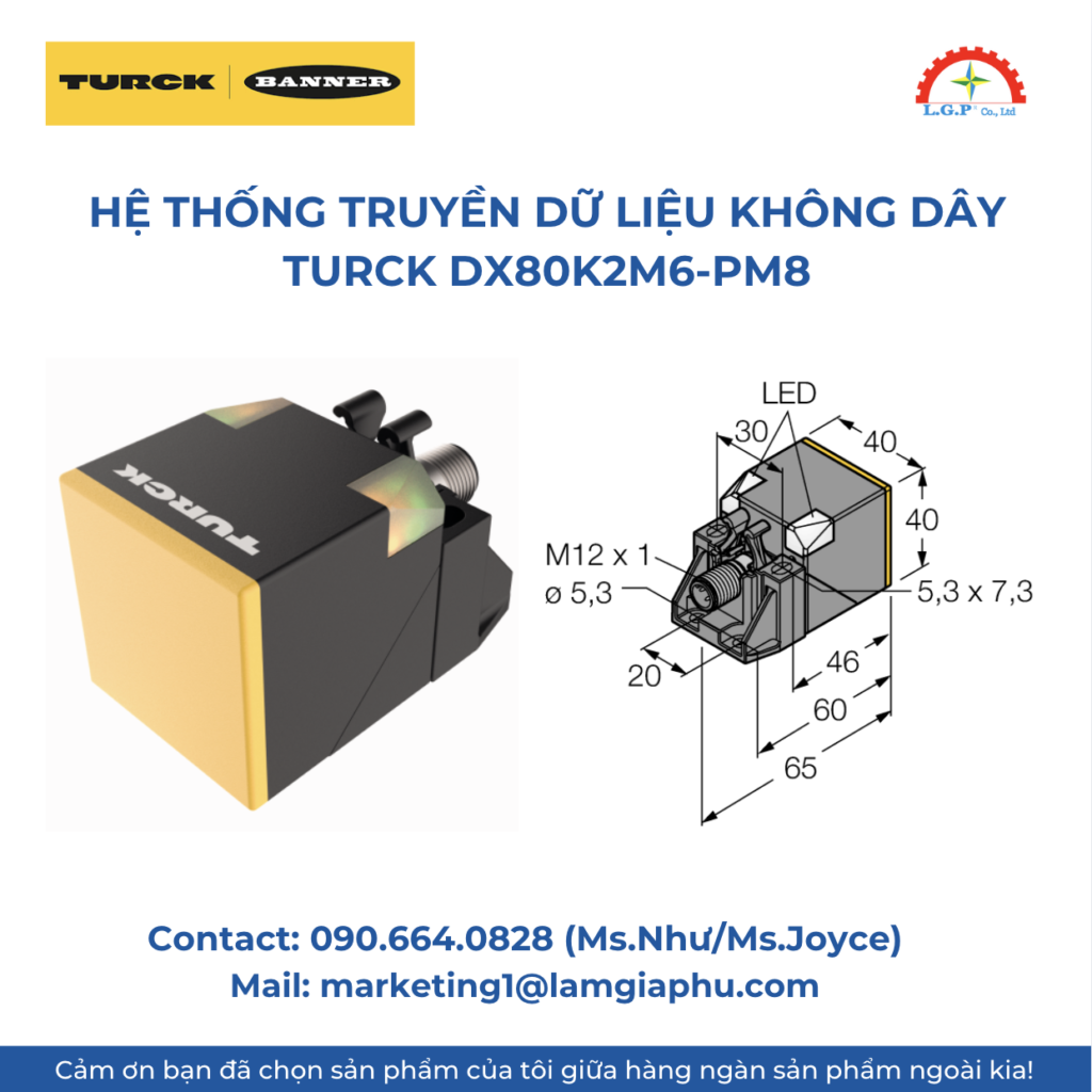 Hệ thống không dây Turck DX80K2M6-PM8