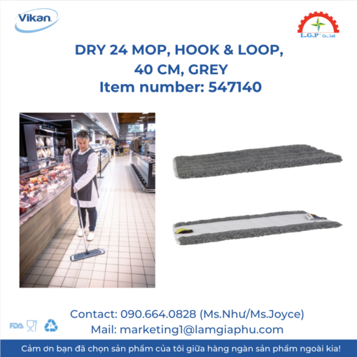 Khăn khô Vikan 547140, Móc & Vòng, 40 cm