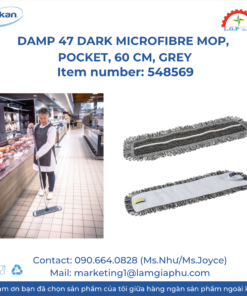 Khăn lau Vikan 548569, sợi nhỏ DampDry 47, 60 cm, Grey