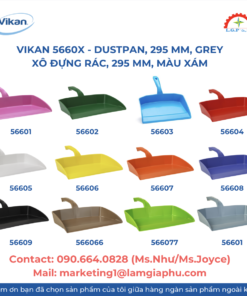 Vikan 5660X - Dustpan, 295 mm, Grey Xô đựng rác, 295 mm, màu xám