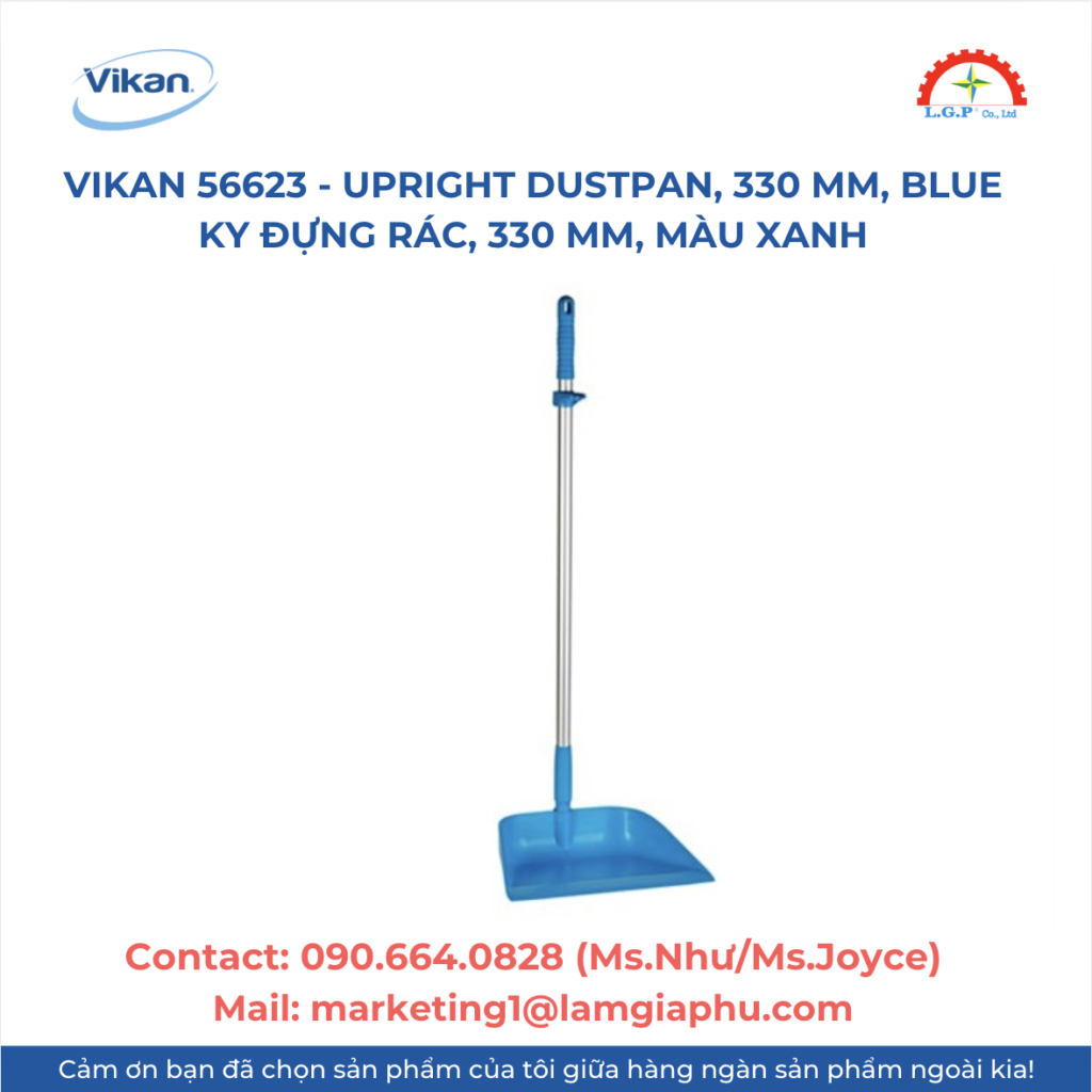 Vikan 56623 - Upright Dustpan, 330 mm, Green | Ky hót rác Vikan 56623