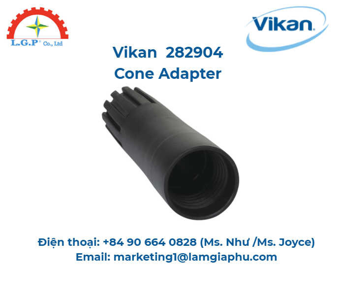 Bộ chuyển đổi hình nón Vikan 282904, 100 mm, Màu đen
