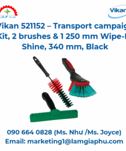 Bộ dụng cụ vệ sinh xe Vikan 521152, 2 chổi và 1 thanh gạt, đen