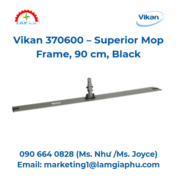 Khung lau nhà cao cấp Vikan 370600, 90 cm, đen