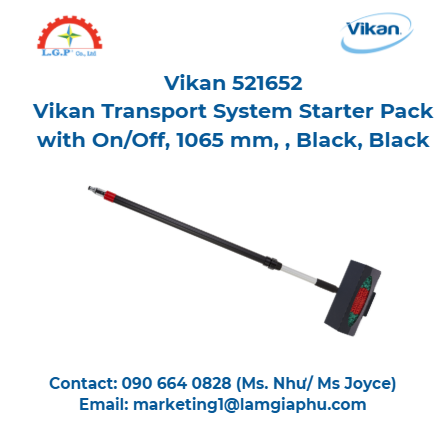 Bộ khởi động hệ thống vận chuyển Vikan 521652, 1065 mm, Đen, Đen