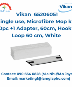 Bộ lau nhà bằng sợi nhỏ dùng một lần Vikan 65206051, 60cm, màu trắng