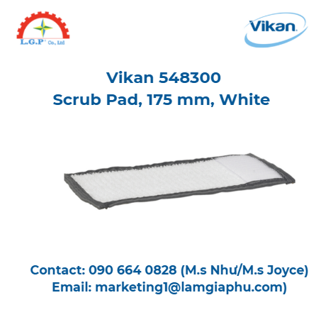 Miếng chà sàn Vikan 548300, 175 mm, Màu trắng