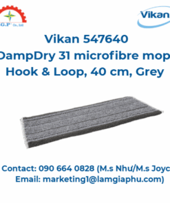 Cây lau nhà sợi nhỏ Vikan 547640, móc & vòng, 40 cm, màu xám