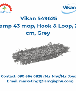 Cây lau nhà ẩm Vikan 549625, móc & vòng, 25 cm, màu xám