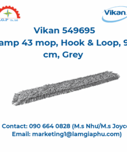 Cây lau nhà ẩm 43 Vikan 549695, móc & vòng, 90 cm, màu xám