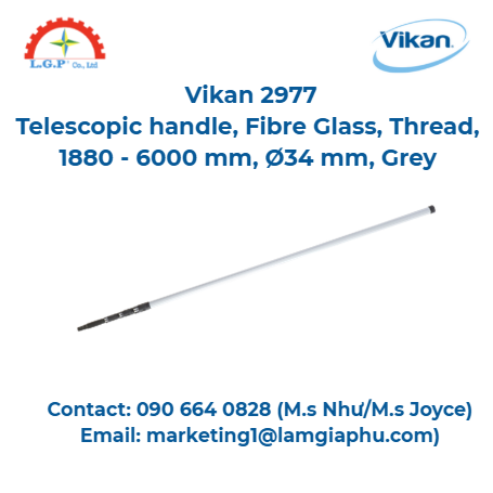 Tay cầm dạng ống lồng Vikan 2977, Ø34 mm, Màu xám