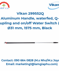 Tay cầm bằng nhôm Vikan 299552Q, Ø31 mm, 1575 mm, màu đen