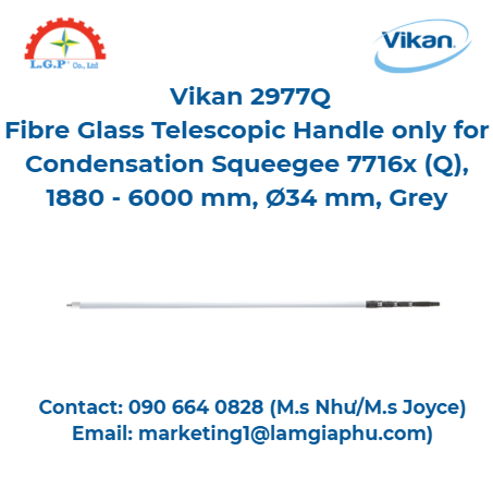 Tay cầm dạng ống lồng Vikan 2977Q, Ø34 mm, Màu xám