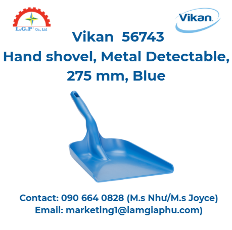 Xẻng cầm tay Vikan 56743, 275 mm, Màu xanh lam