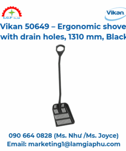 Xẻng công thái học có lỗ thoát nước Vikan 56049, 1310 mm, Đen
