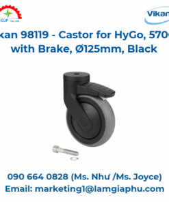 Bánh xe Vikan 98119 cho HyGo, 5700x có phanh, Ø125mm, đen